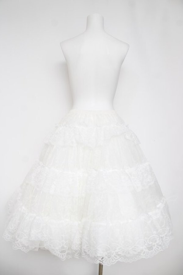 画像2: OZZ ANGELO / ロングレースパニエ  白 Y-26-04-11-119-OO-SK-SZ-ZY (2)