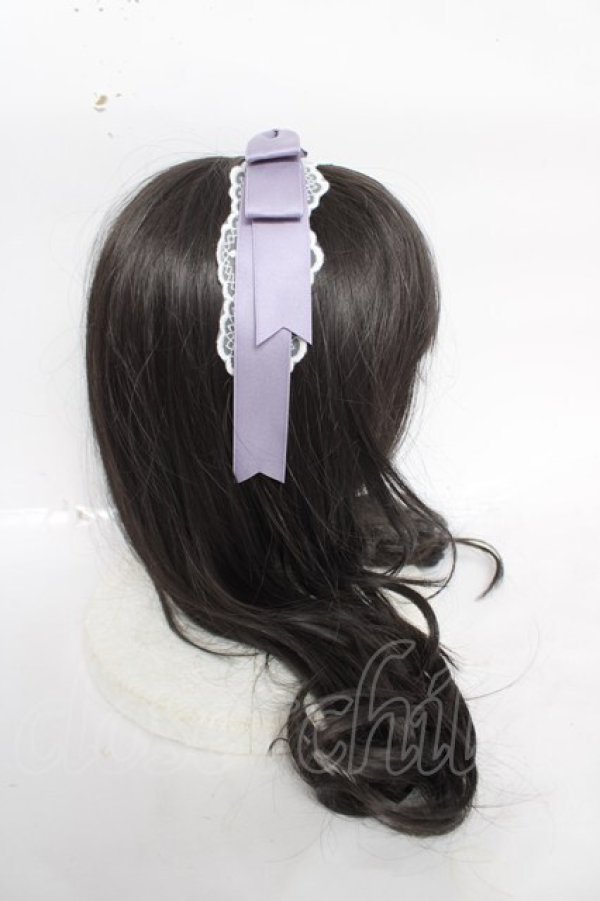 画像3: axes femme kawaii / レースリボンカチューシャ  ラベンダー Y-26-04-11-017-AX-AC-SZ-ZY (3)
