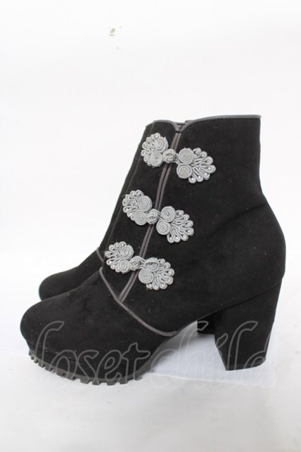 画像2: axes femme POETIQUE / チャイナ釦ブーツ S 黒 Y-26-04-11-021-AX-SH-SZ-ZY (2)