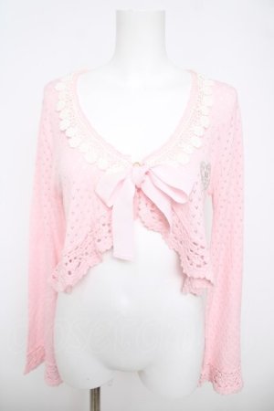 画像: BABY, THE STARS SHINE BRIGHT / ローズレース姫袖ボレロ  ピンク Y-26-04-11-024-BA-TO-0-ZY