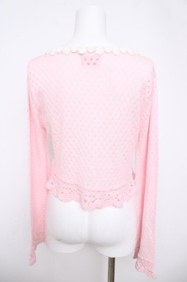 画像2: BABY, THE STARS SHINE BRIGHT / ローズレース姫袖ボレロ  ピンク Y-26-04-11-024-BA-TO-0-ZY (2)