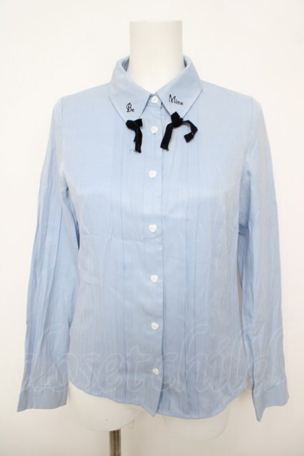 画像1: Ank Rouge / 襟刺繍ブラウス  サックス Y-26-04-11-026-CA-BL-SZ-ZY (1)