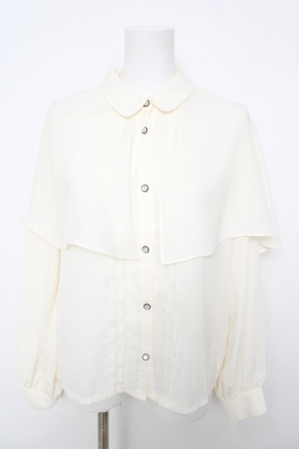 画像1: axes femme / ケープデザインブラウス  生成り Y-26-04-11-029-AX-BL-SZ-ZY (1)