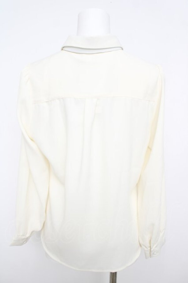 画像2: an another angelus / ロゴスカーフリボン付きシャツ F アイボリー Y-26-04-11-030-CA-BL-SZ-ZY (2)