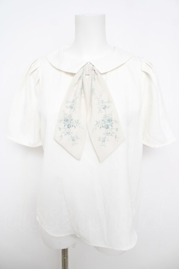 画像1: an another angelus / アイビーローズスカーフタイ付きブラウス F ホワイト Y-26-04-11-034-CA-BL-SZ-ZY (1)