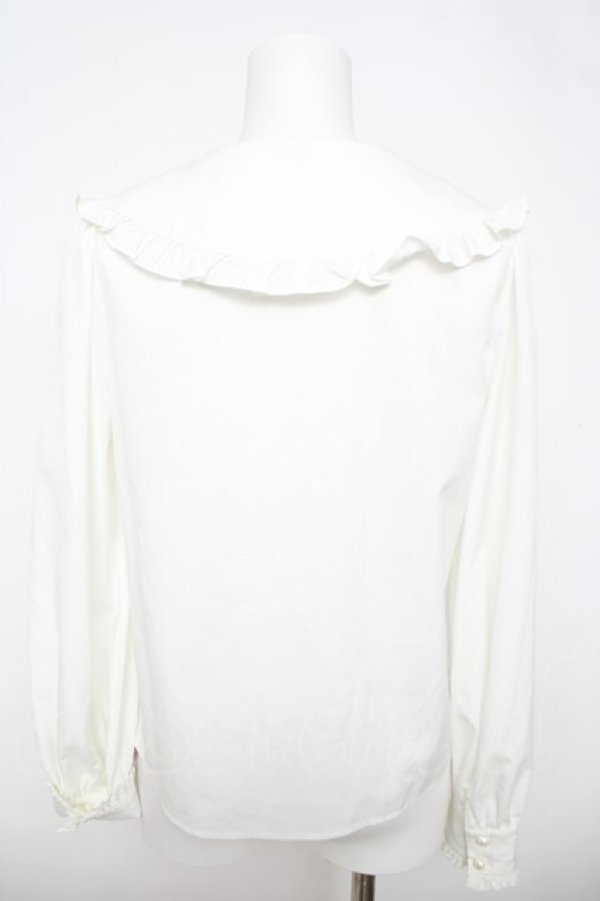 画像2: Ank Rouge / フリルブラウス  シロ Y-26-04-11-037-CA-BL-SZ-ZY (2)