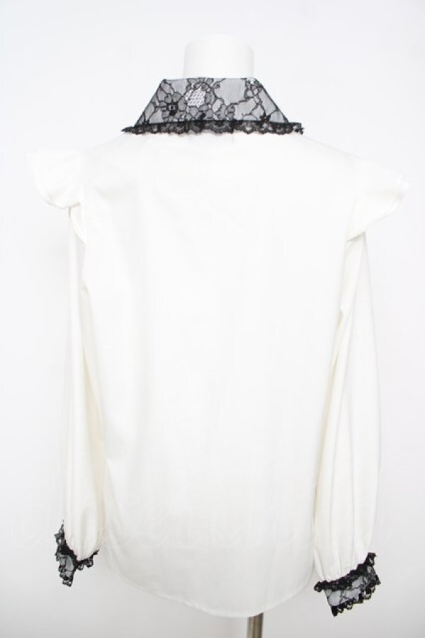 画像2: Rojita / ブローチ付きブラウス  シロ Y-26-04-11-038-LO-BL-SZ-ZY (2)