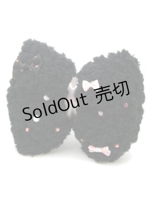 画像: 【新品】もこもこリボン2WAYブローチ&ヘアピン(ブラック) HA_110_B136【通信販売専用商品】