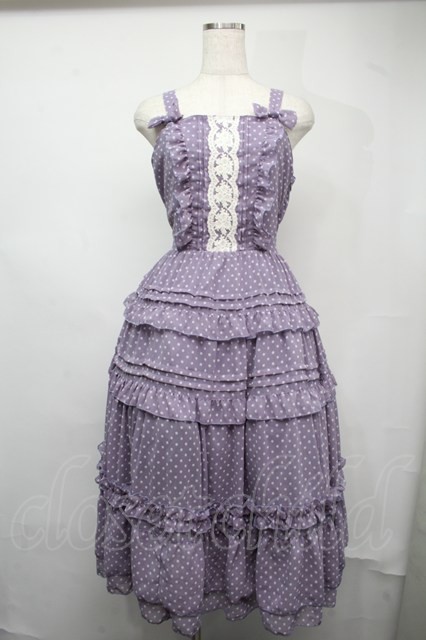 heavenly garden / ドットフリルワンピース ラベンダー S-25-07-21-018