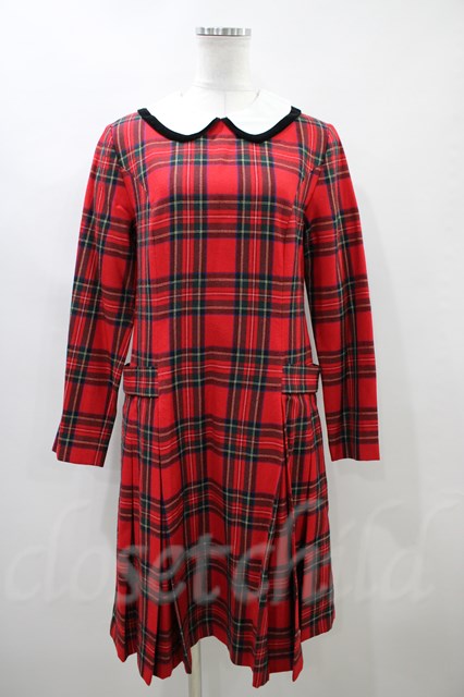 Jane Marple / tartan check lyc?e onepiece H-22-10-17-030h-1-OP-JM