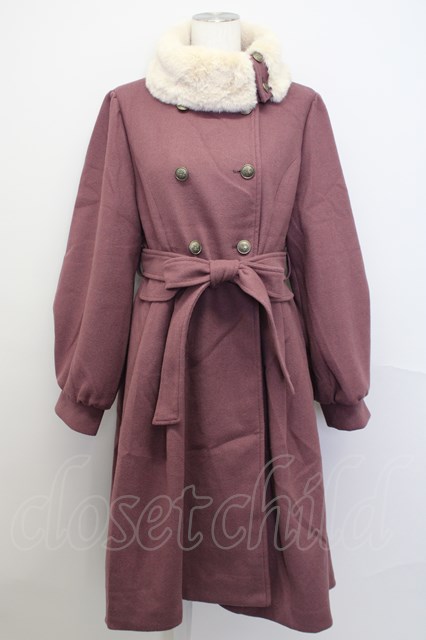 axes femme POETIQUE ファー襟フレアコート S-23-03-02-4002s-1-CO-AX-L-AS-ZT-C020  closet child オンラインショップ