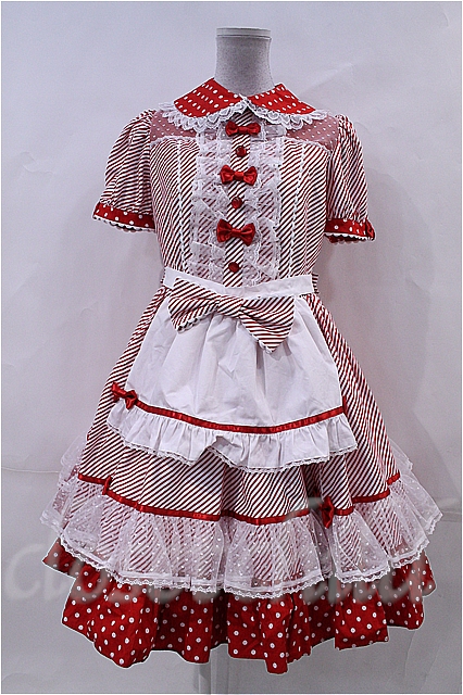 Stripe Girly Cafe Set Angelic Pretty