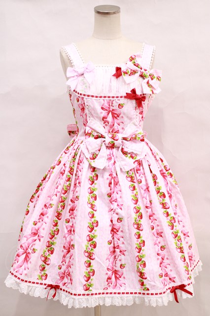 Angelic Pretty スウィートリボンストロベリーJSK-silversky