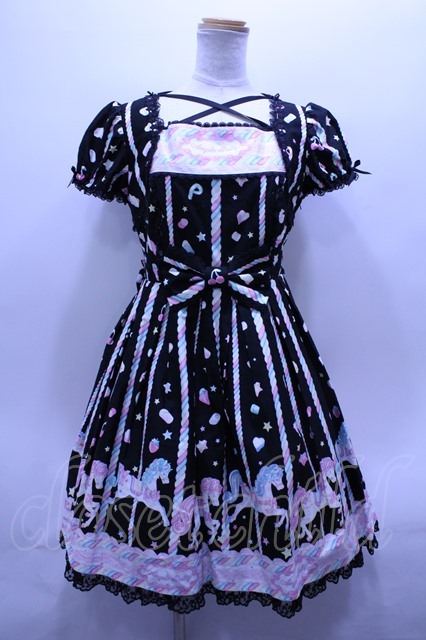 新品 Angelic Pretty Sugary Carnival 黒ジャンスカ