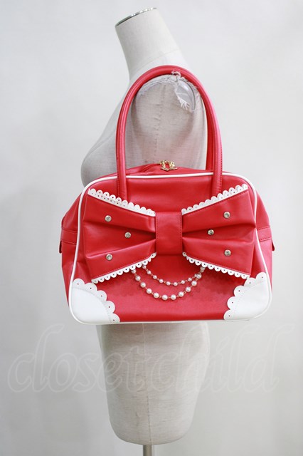Angelic Pretty バッグ リボン 赤 エナメル Angelic Pretty バッグ リボン 赤 エナメル