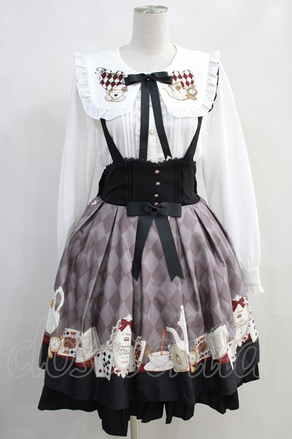 Amavel / Romantique Wonderlandミドル丈スカート Free ブラック H-24  