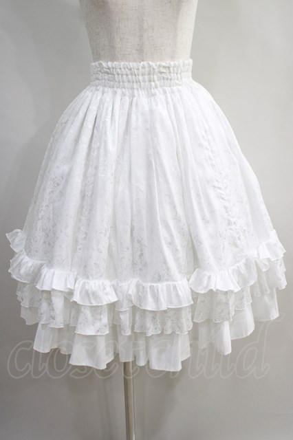 ATELIER BOZ / クラウディアローズミニスカート ホワイト×ホワイト H  