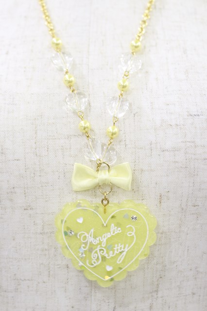 Angelic Pretty / トッピングハートネックレス イエロー H-24-06-19 