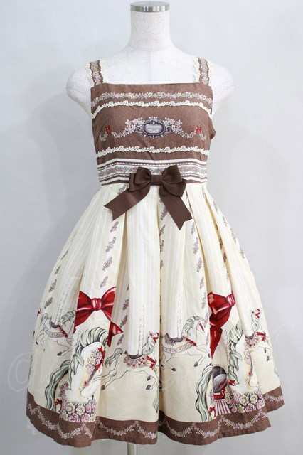 Innocent World / パリの回転木馬ハイウエストジャンパースカート M  