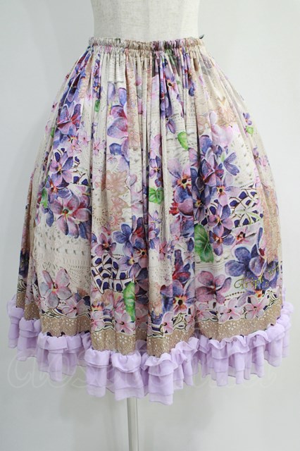 Triple fortune / ヴィクトリアンバイオレットスカート ラベンダー H  