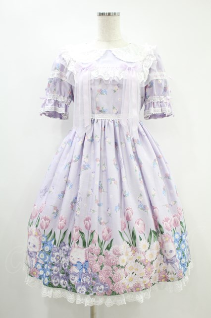 Angelic Pretty / Flower Kittenワンピース Free ラベンダー H
