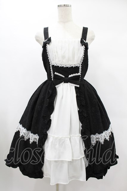 axes femme kawaii / メアリージャンパースカート M ブラック H-25-02 