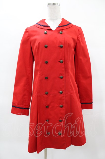 ネバアランド / ポルティエ・セーラーコートワンピース 赤 H-25-03-28  