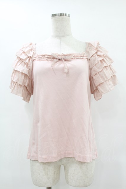 PINK HOUSE / フリルフードプルパーカー  ピンク I-24-07-31-026-LO-TO-AS-ZI PINK HOUSE / ローンフリル袖使いカットソー Free ピンク H-25