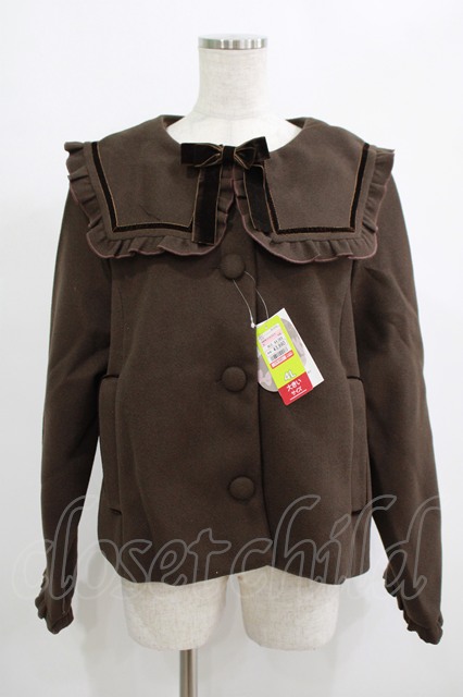 m petit by misako / AM*セーラーショートコート 4L ブラウン H