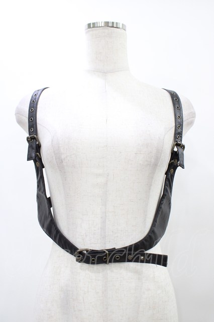 Na+H / レザーハーネス 黒 H-25-09-17-1025-PU-TO-KB-ZH