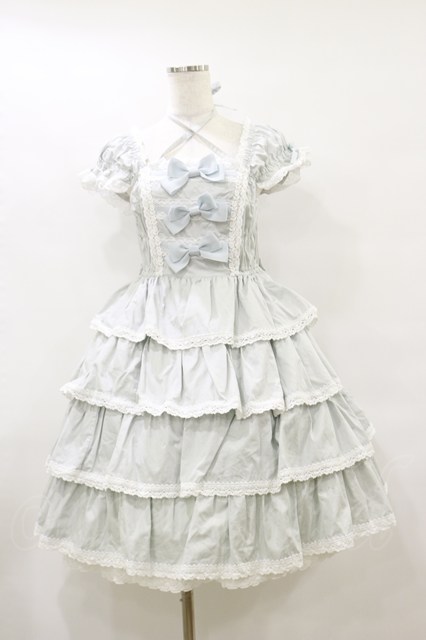 タグ付き未着用品　リボンミルキーシュガージャンパースカート エンジ リボンミルキーシュガージャンパースカート – BABY, THE STARS