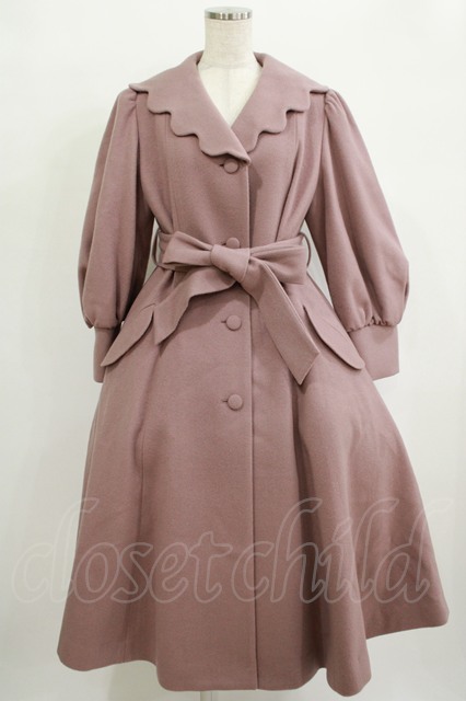 S15683 未使用品 マリアピピ　ティアードドレスコート　ピンク S15683 未使用品 マリアピピ ティアードドレスコート ピンク