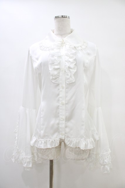 【USED品/ATELIER-PIERROT】レースシャーリング姫袖ブラウス　白 楽天市場】ATELIER PIERROT / レースシャーリング姫袖ブラウス