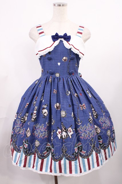 【mm】 Princess Alice ジャンパースカート Moonlight Tea Party・Spinコラボ ロングぺプラム付きジャンパー