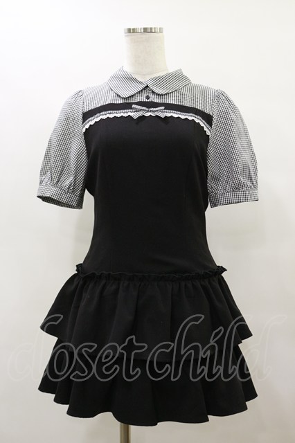 evelyn / ドッキングティアードワンピース Free ブラック H-25