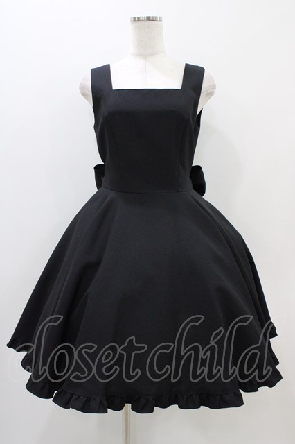 Moi-meme-Moitie / フリルジャンパースカート ブラック H-25-11-01