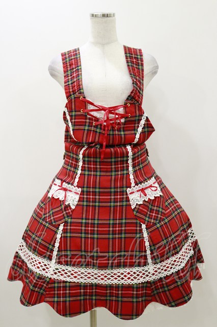 BABY,THE STARS SHINE BRIGHT / タータンチェック裾スカラップ