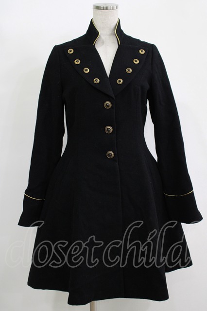 ATELIER BOZ コート ATELIER BOZ / スタンドカラーウールコート 黒 H-25-11-17-008-EL-CO