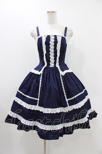 レア！AliceandthePirates*讃美歌柄ロングジャンパースカート*紺 ALICE and the PIRATES / Printed Jumper Skirt – BABY, THE STARS