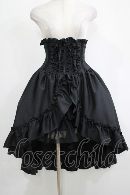 ATELIER PIERROT / Fishtail Mini Corset Skirt ブラック H-25-11-20