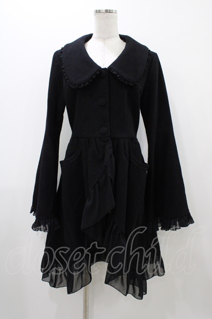 ATELIER PIERROT / 姫袖ロングコート ブラック H-25-12-02-1018-EL-CO