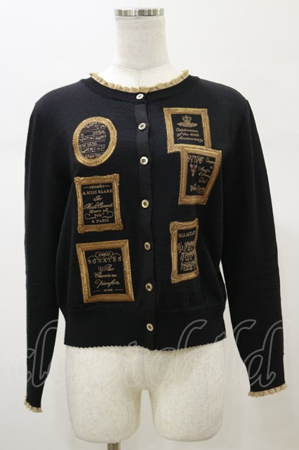 Jane Marple / Eternal Framesエンブロイダリーカーディガン ブラック
