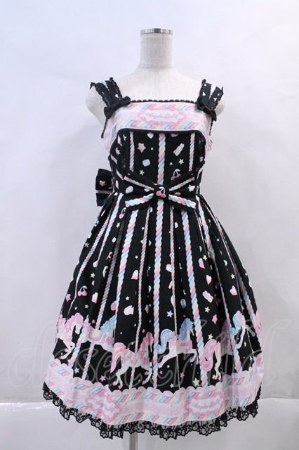 新品 Angelic Pretty Sugary Carnival 黒ジャンスカ