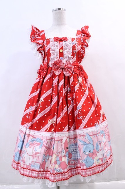 ミニワンピースangelic pretty melody toys  赤　JSK\u0026カチューシャ