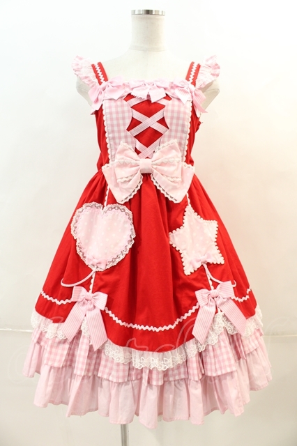 Angelic Pretty 夢見るFantasic Balloonワンピース赤