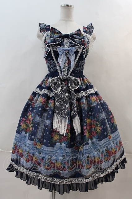 Le Bouquet de la Croix柄Petitフリルジャンパースカート