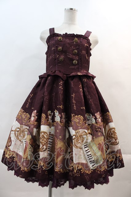 axes femme kawaii / メロディキャットワンピース ボルドー I-24-07-20  