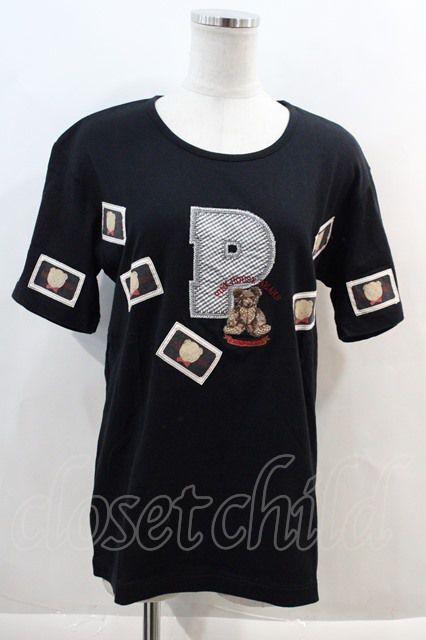 黒くまワッペン付き長Tシャツ【M】 - ピンクハウス通販