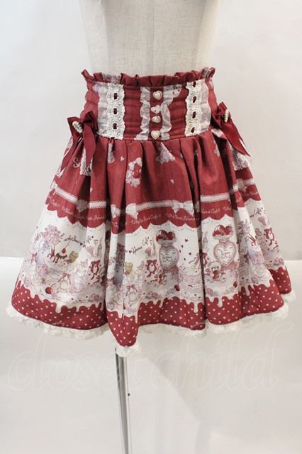 LIZLISA whip bear home cafe柄スカパン White LIZLISA whip