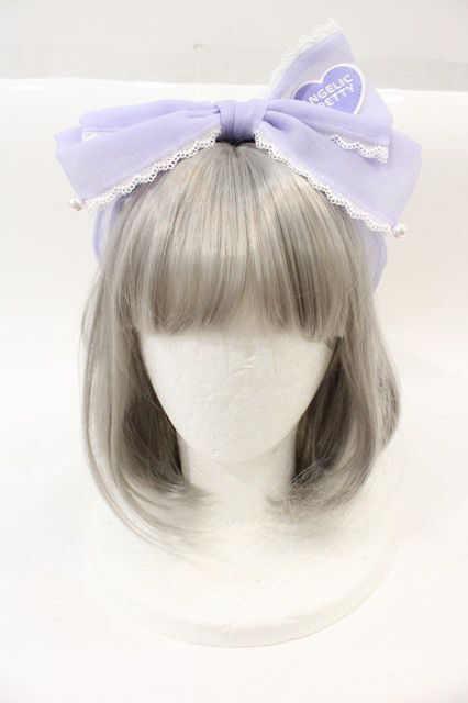 Angelic Pretty オーガンジー ヘアバンド 白黒 Angelic Pretty オーガンジー ヘアバンド 白黒